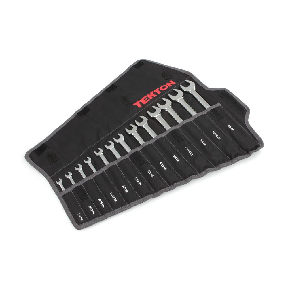TEKTON 1/47/8 in. Combination Wrench Set with Pouch (13Piece)WRN03291 The Home Depot