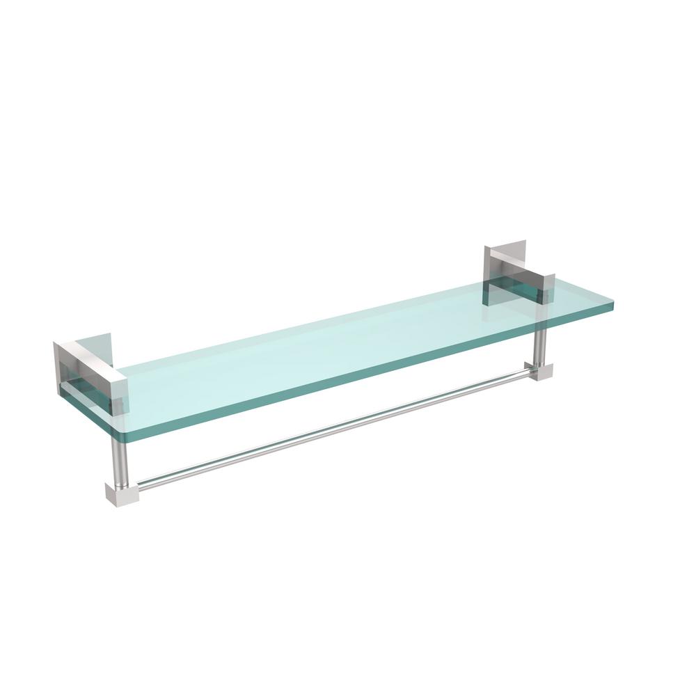 Allied Brass Montero 22 inch L x 5-1/4 inch H x 5-3/4 inch W Clear Glass... by Allied Brass