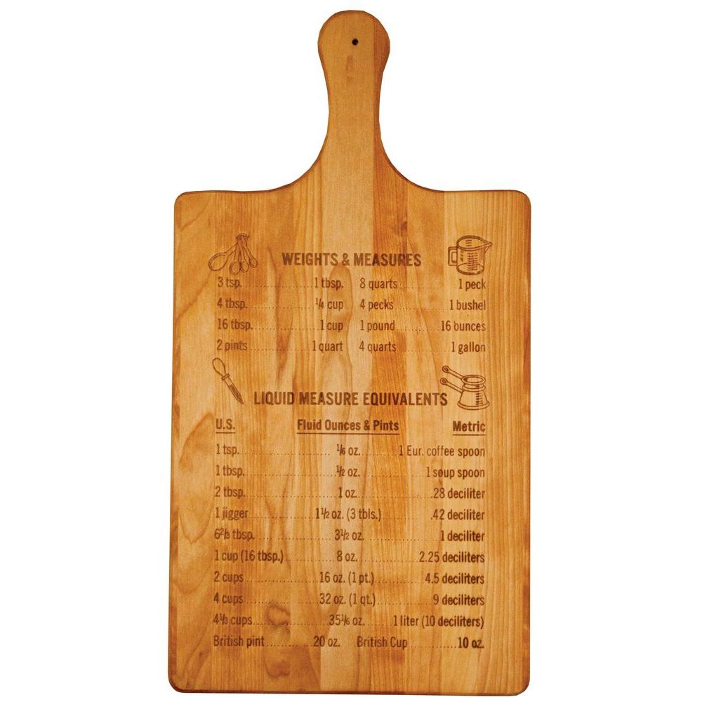 cutting board with measurements