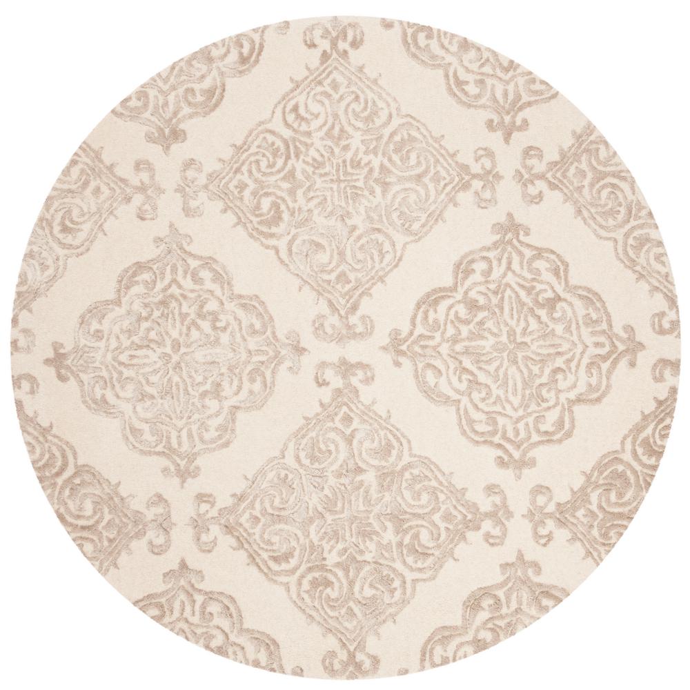 Safavieh Glamour Ivory/Beige 6 ft. x 6 ft. Round Area RugGLM568B6R