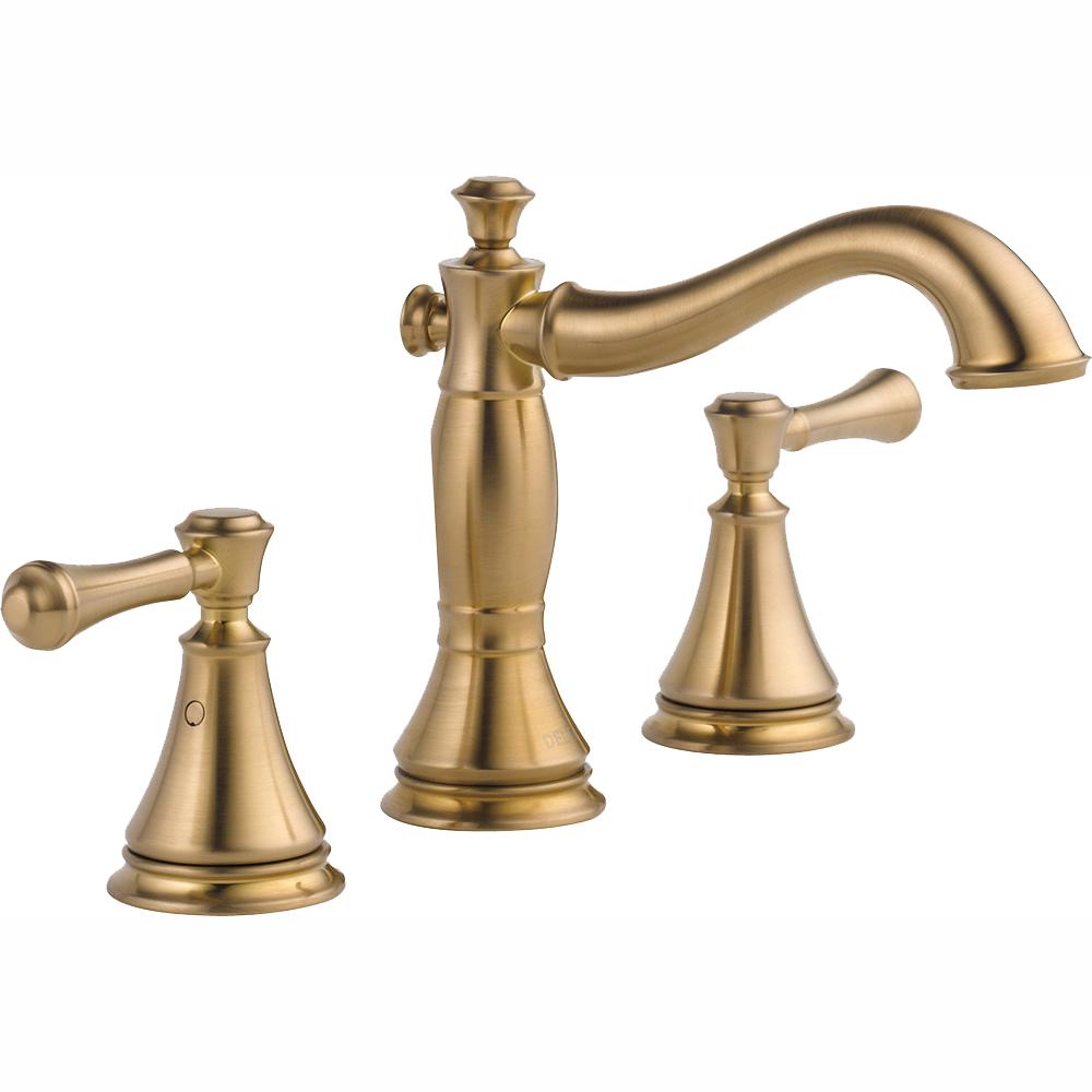 Delta Trinsic 8 In Widespread 2 Handle Bathroom Faucet With Metal   Champagne Bronze Delta Widespread Bathroom Sink Faucets 3597lf Czmpu 64 600 