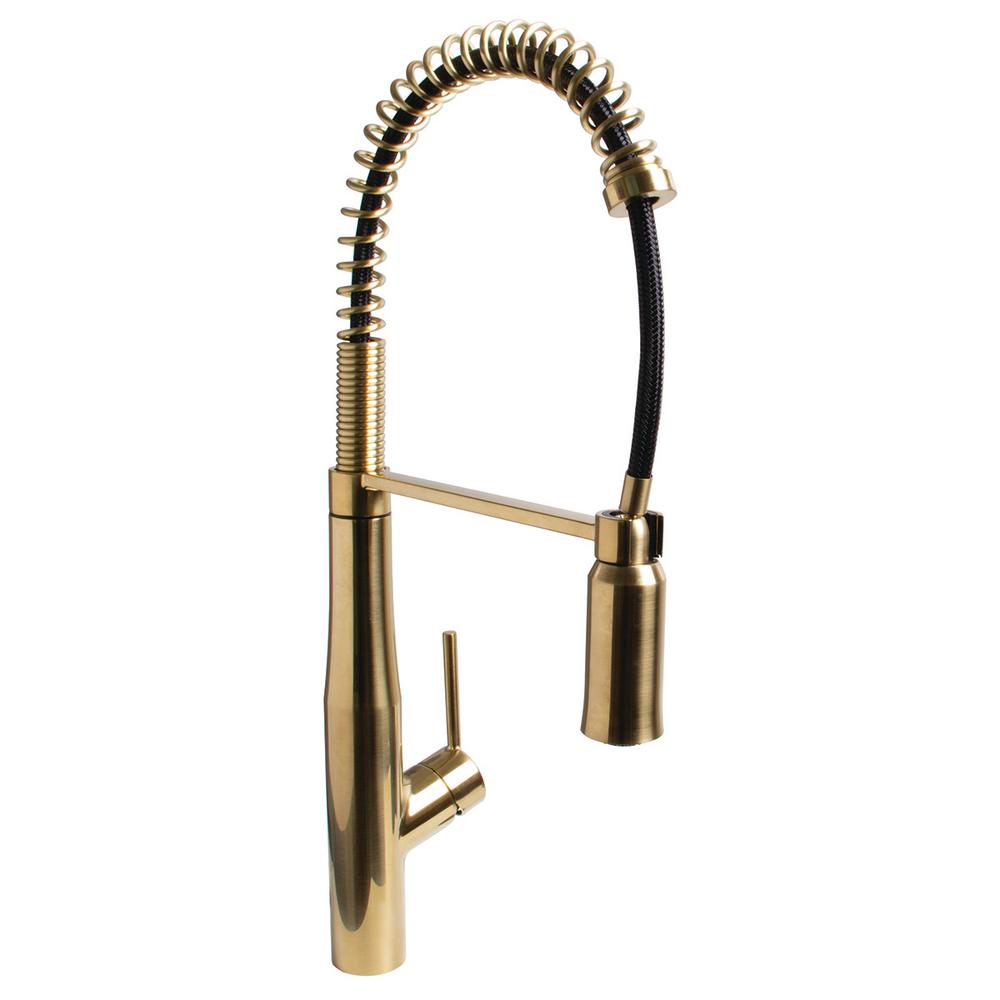 Brushed Brass Kitchen Faucets Kitchen The Home Depot