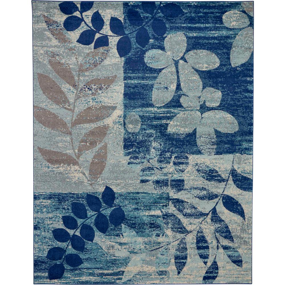 Nourison Tranquil 9 Ft X 12 Navy Blue Modern Oversized Area Rug Navy Blue Modern Oversized Area Rug
