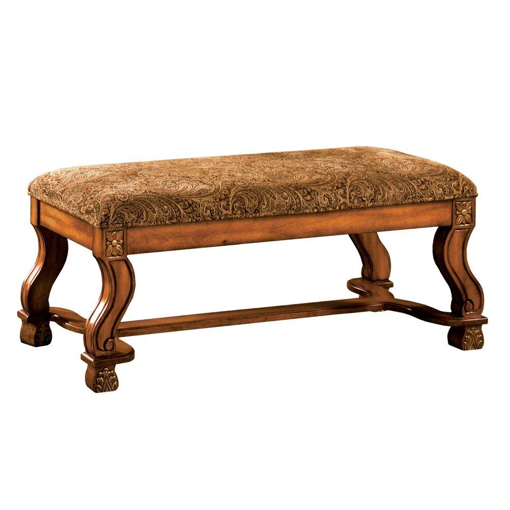 Vale Antique Oak Bench Cm Bn6620 The Home Depot