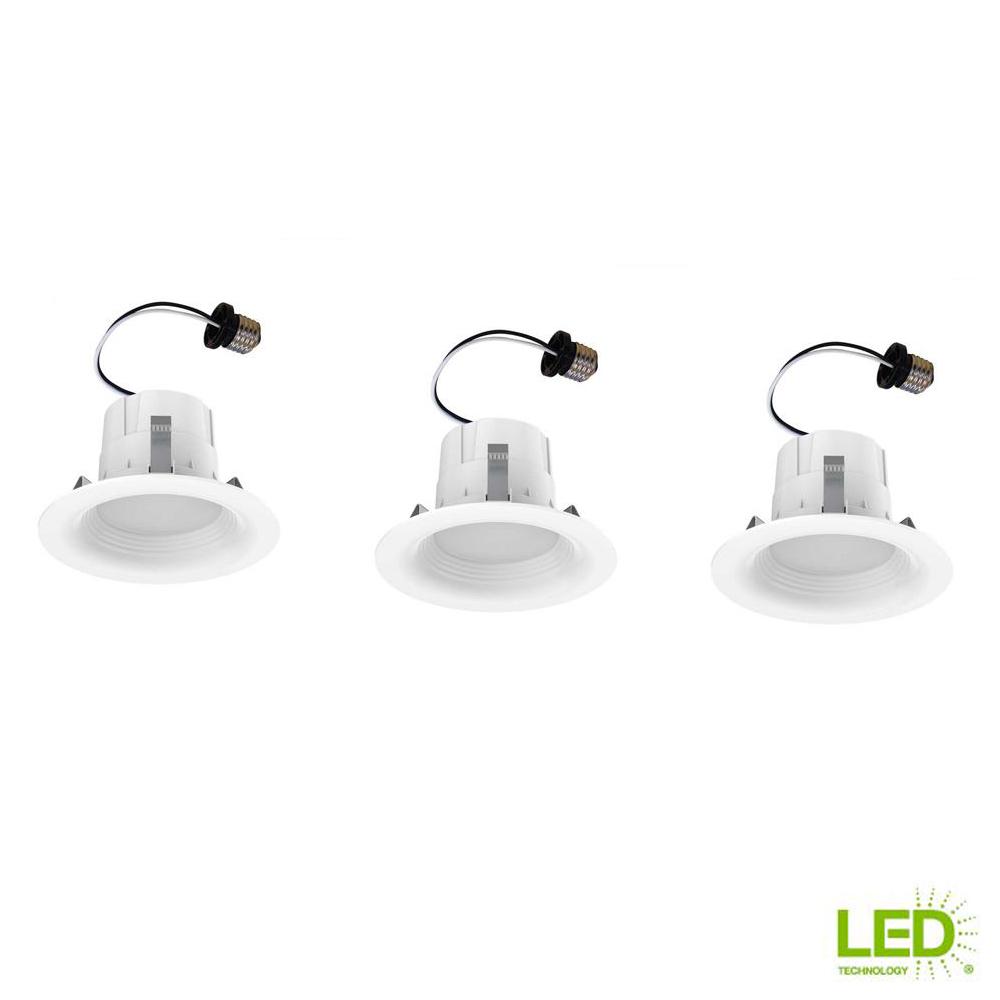 Ecosmart 65 Watt Equivalent Softwhite 4 In White Integrated Led Ecosmart 65 Watt Equivalent Softwhite 4 In White Integrated Led Recessed Trim 3