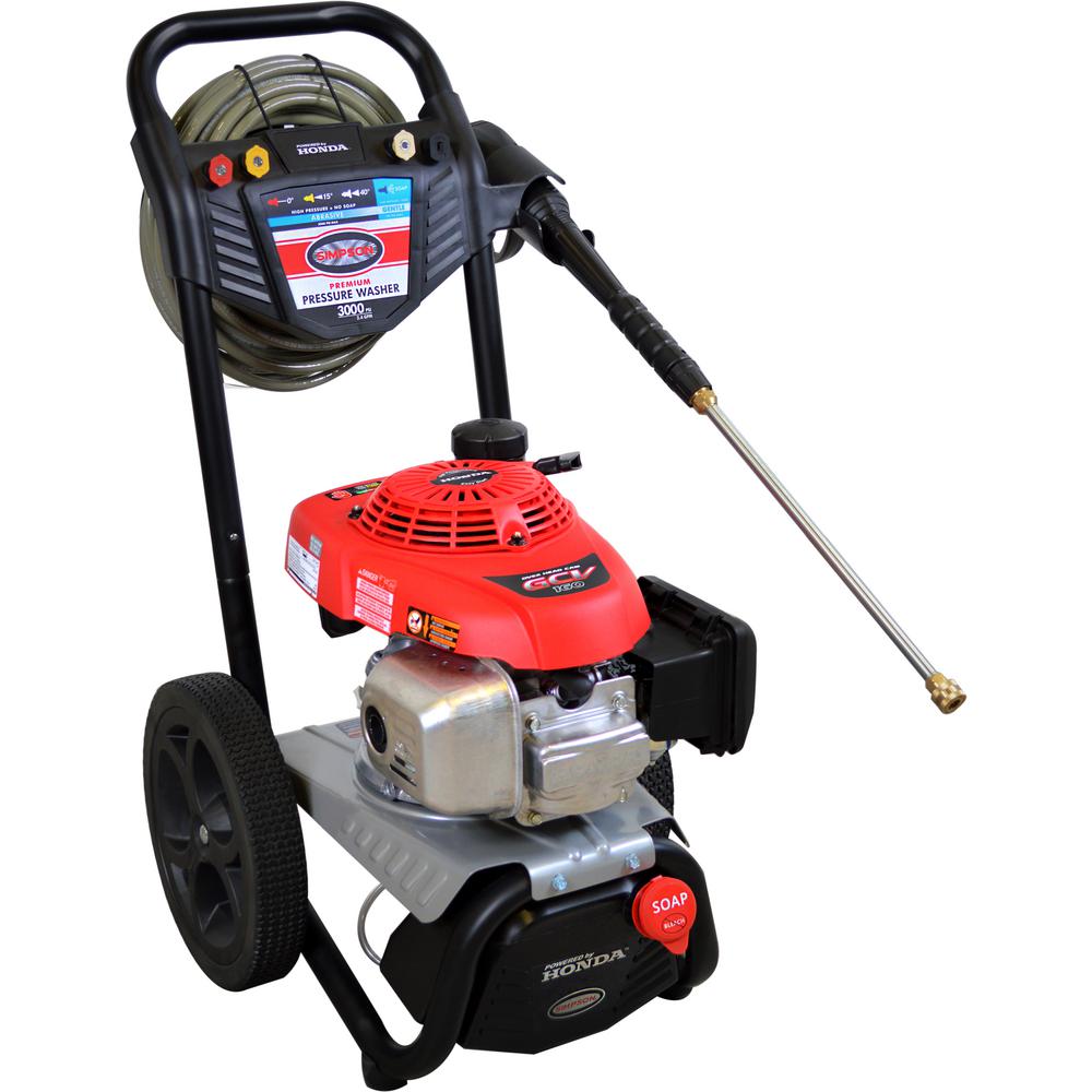 MS60805-S 3000 PSI 2.4 GPM Gas Pressure Washer Powered by HONDA with 15 ...