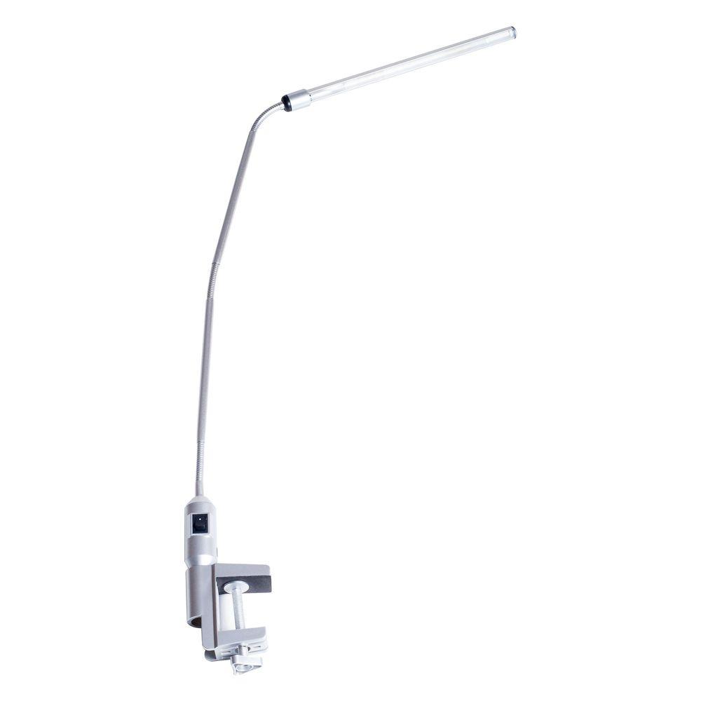 Chrome Desk Lamps The Home Depot Silver Modern Contemporary Led Clamp Desk Lamp