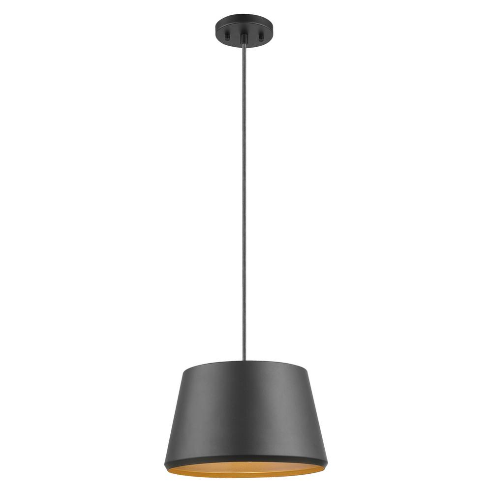Novogratz x Globe Electric 1Light Metallic Dark Gray Pendant Light67348 The Home Depot