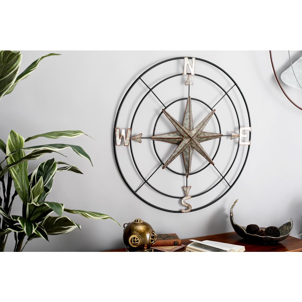 Ogród I Taras 32 Antiqued Bronze Iron Metal Coastal Comp Wall Taras 32 Antiqued Bronze Iron Metal