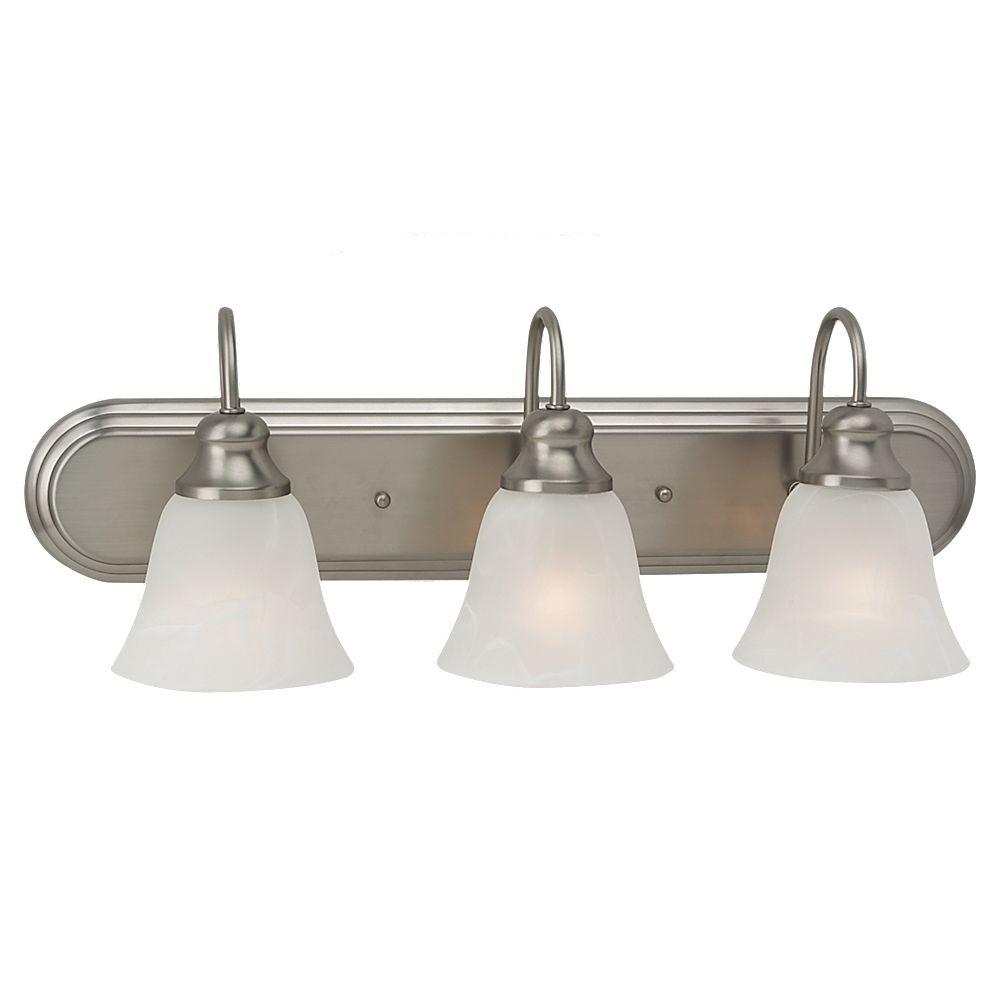 Sea Gull Lighting Windgate 24 25 In W 3 Light Brushed Nickel