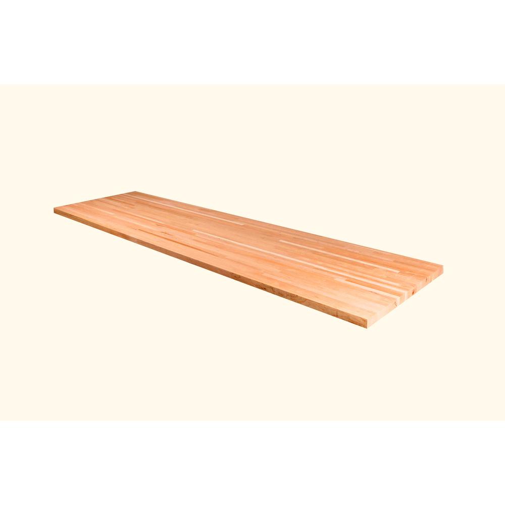 6 ft. L x 3 ft. D x 1.5 in. T Butcher Block Countertop in Unfinished