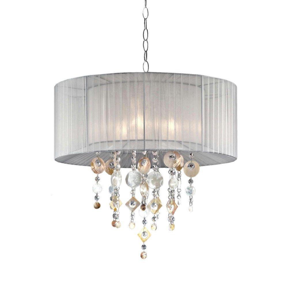 Ore International Moon Jewel 3 Light White Ceiling Lamp K 5136h Ore International Moon Jewel 3 Light White Ceiling Lamp