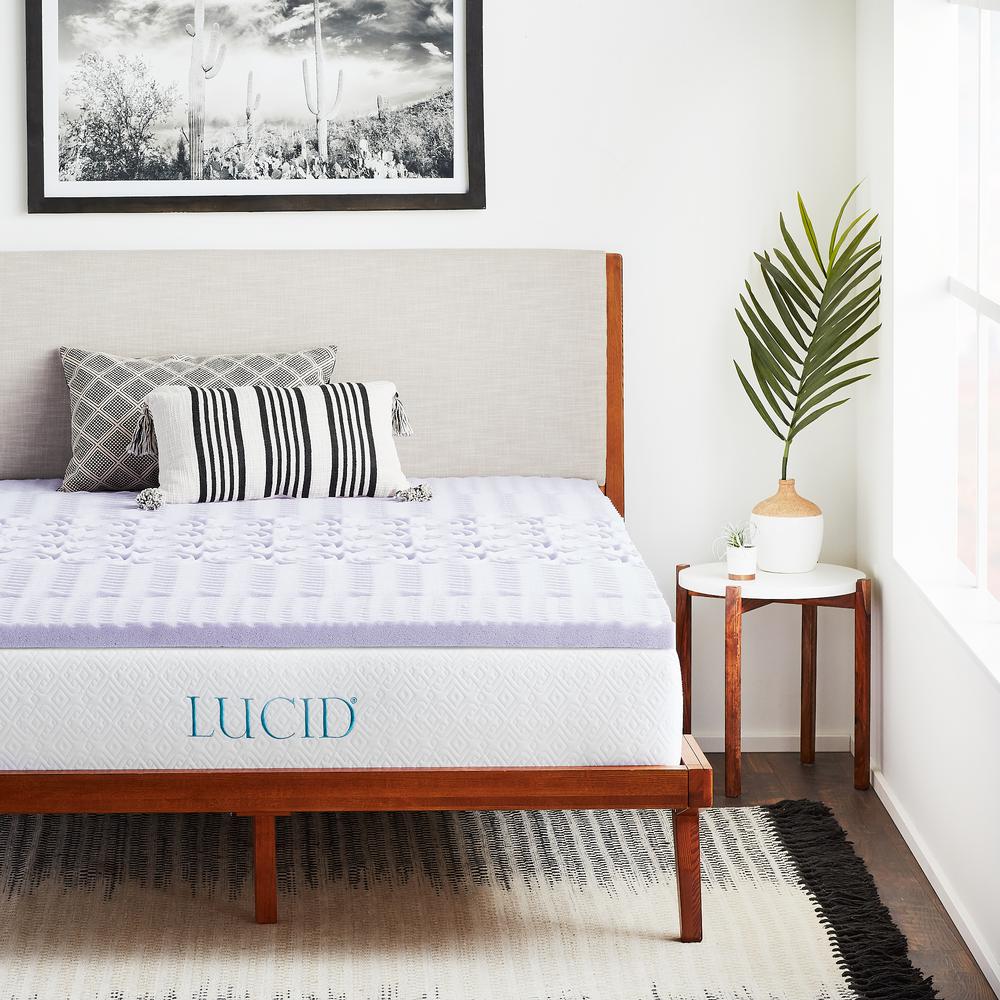 LUCID 2 in. Full Memory Foam Mattress Topper HDLU20FF30ZT   The 