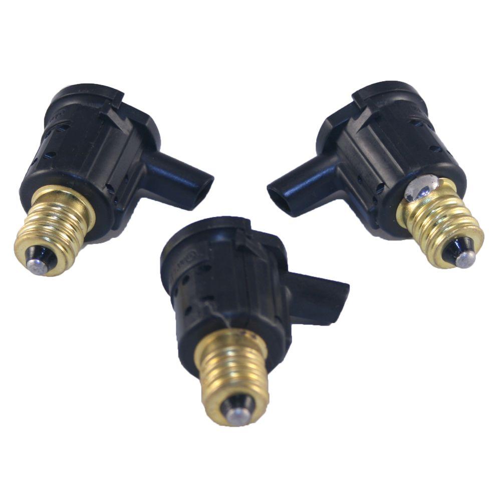 Defiant Candelabra Automatic DusktoDawn Light Control Black (3Pack