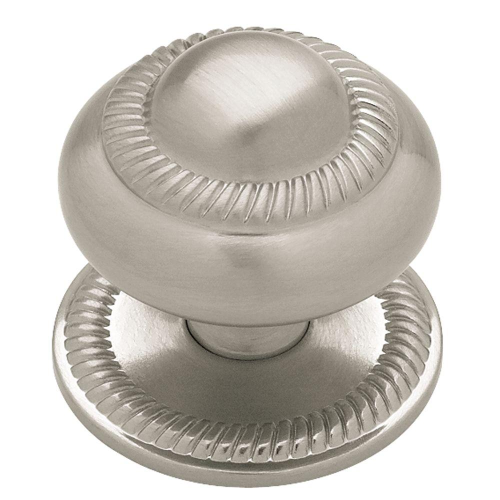 Liberty 1 1 2 In Satin Nickel Roped Cabinet Knob With Backplate