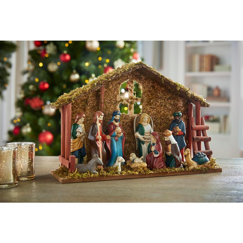 Home Accents Holiday 10 In Porcelain Nativity Scene Set 13 Piece