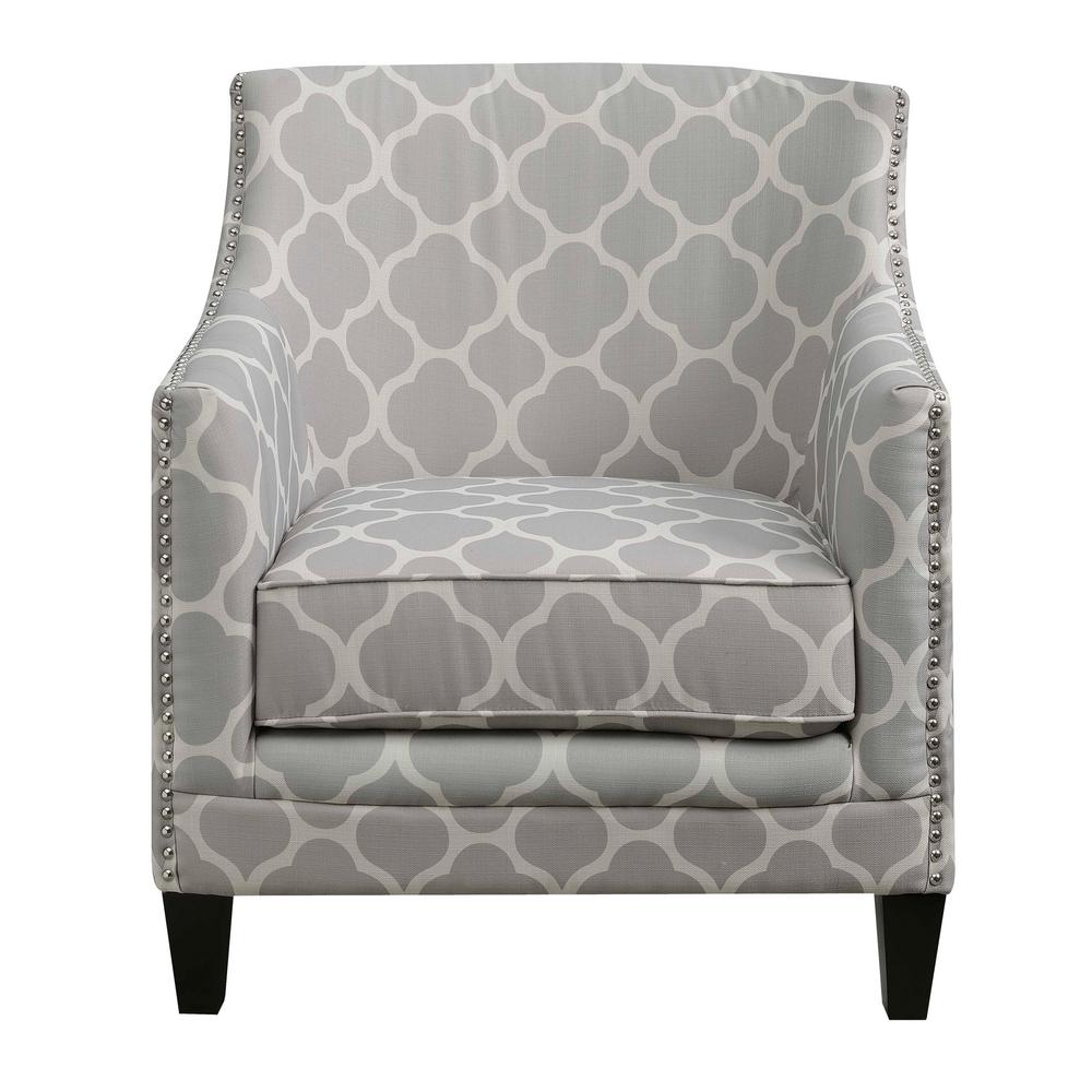 Print Pick Up Today Gray Accent Chairs The Home Depot Gray Print Accent Chairs
