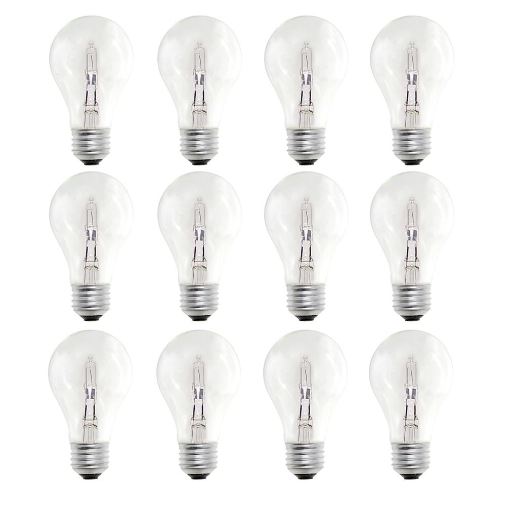 Bulbrite 43Watt A19 Dimmable Soft White Halogen Light Bulb (12Pack)860620 The Home Depot