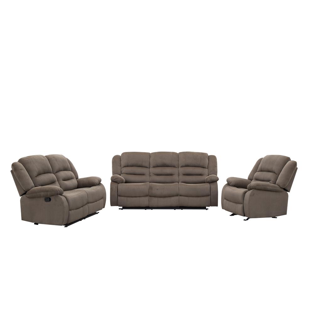 Ellis Contemporary Microfiber 3 Piece Living Room Set Light Brown Ellis Contemporary Microfiber 3 Piece Living Room Set Light Brown