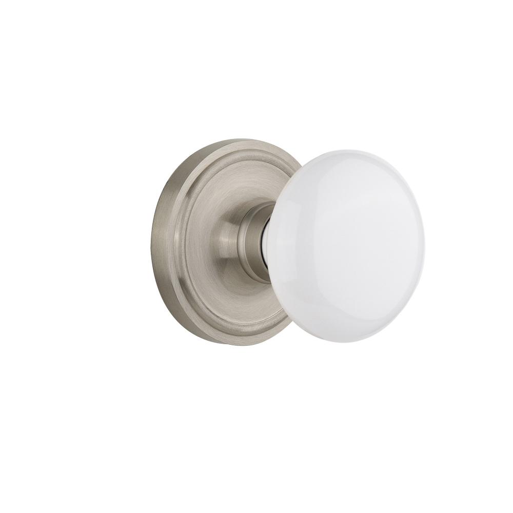 Nostalgic Warehouse Classic Rosette Double Dummy White Porcelain