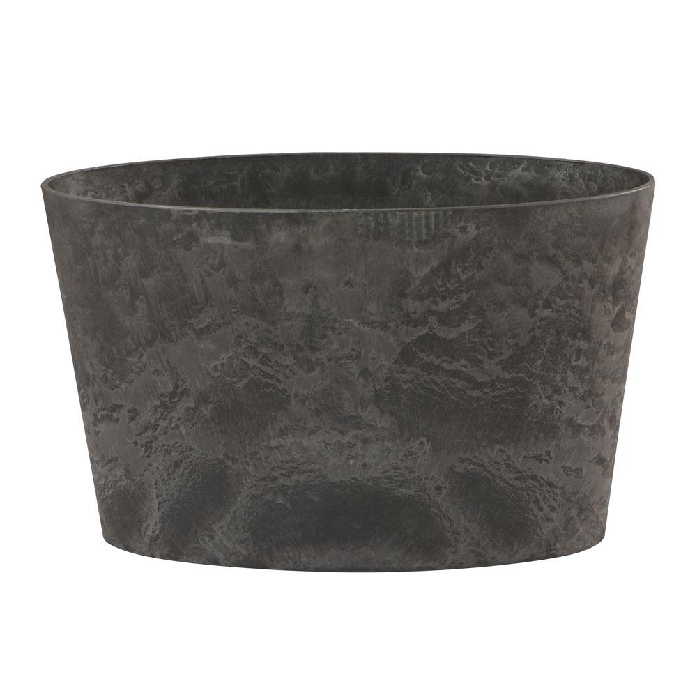 Home Decorators Collection Napa 26 in. x 11 in. Oval Black Resin