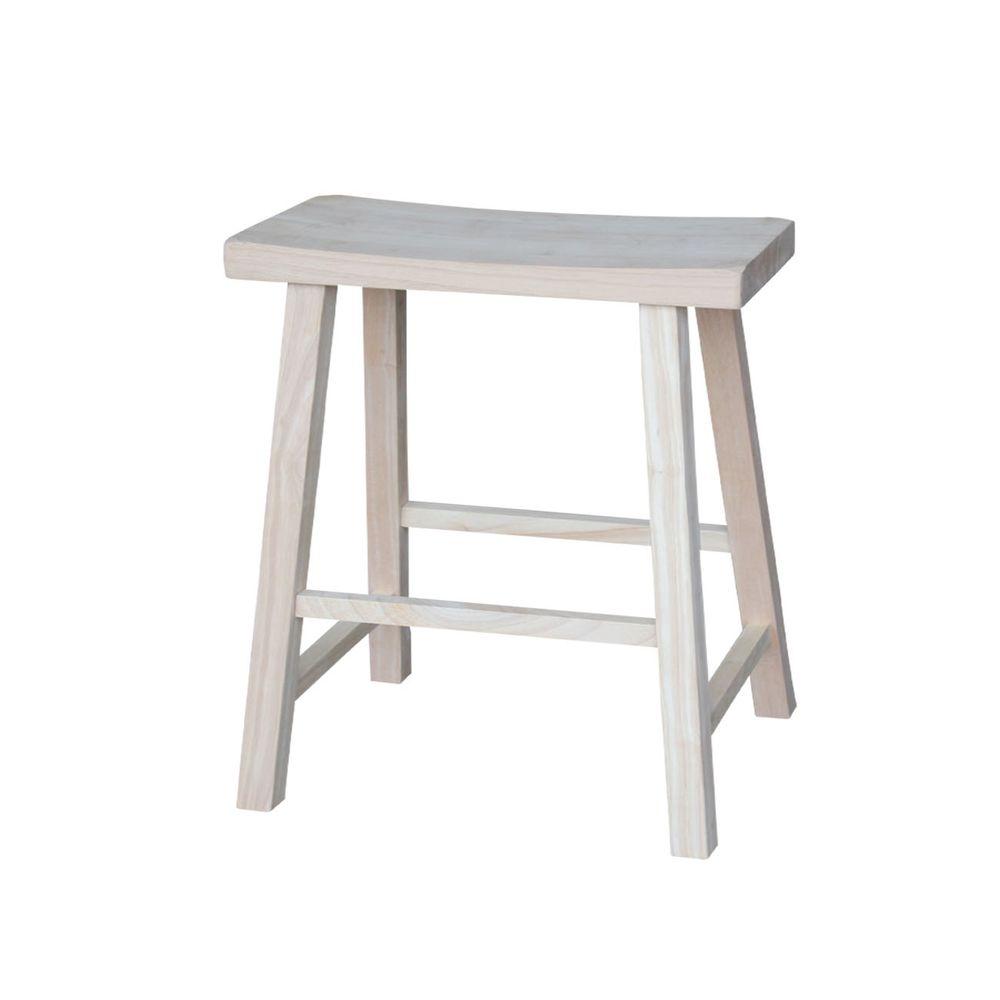 International Concepts 24 in. Unfinished Wood Bar Stool-1S 