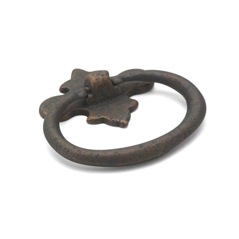 Bronze Ring Pull 1 Cabinet Hardware The Home Depot Traditional