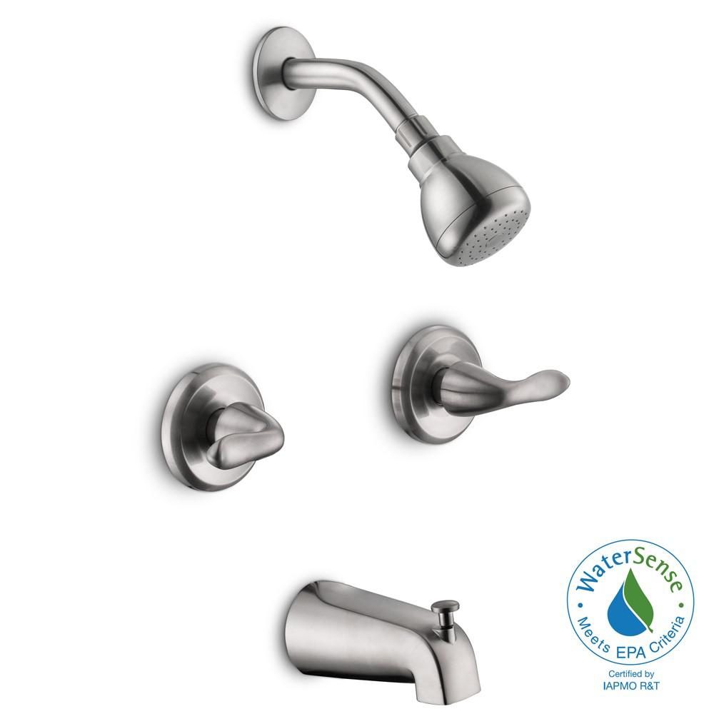 brushed nickel glacier bay bathtub shower faucet combos 833cw 0004 64_1000