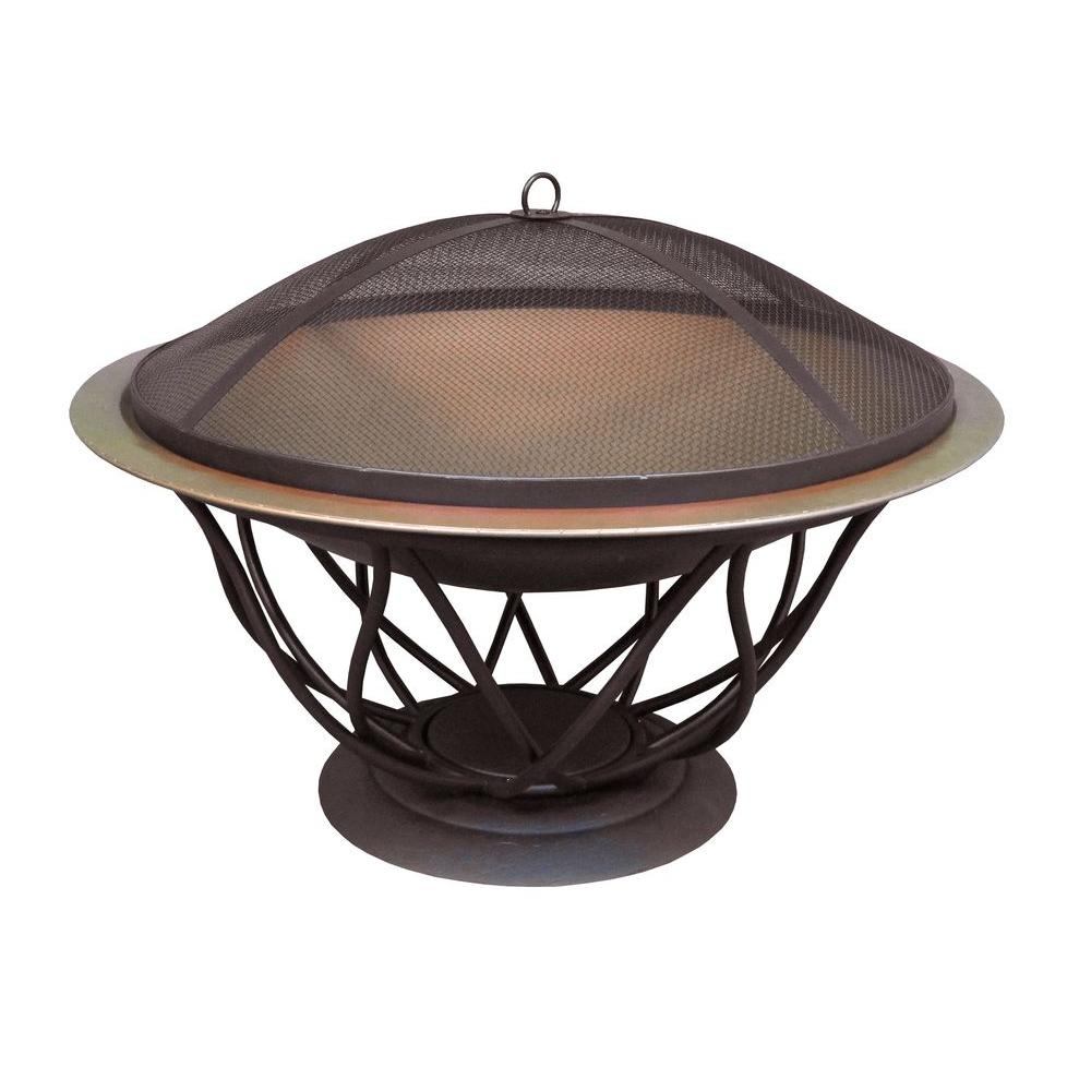 Hampton Bay Maison 30 In Copper Finish Bowl Fire Pit 25945 The