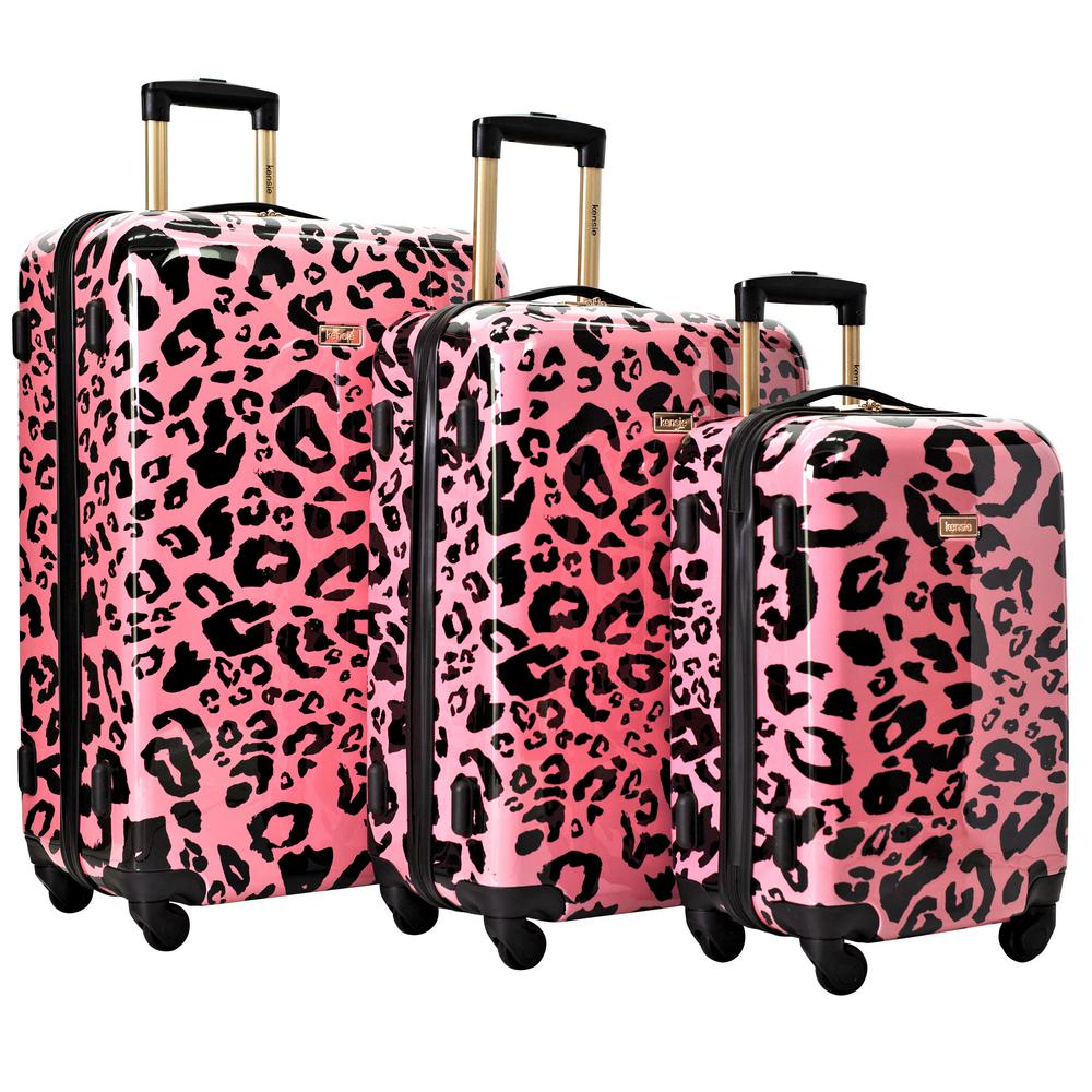 leopard suitcase set