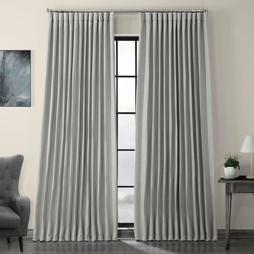 Exclusive Fabrics Furnishings Heather Gray Faux Linen Extra Wide