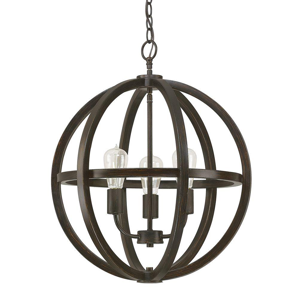 Austin Allen Co 3 Light Brushed Espresso Pendant 9a128a The Austin Allen Co 3 Light Brushed Espresso Pendant