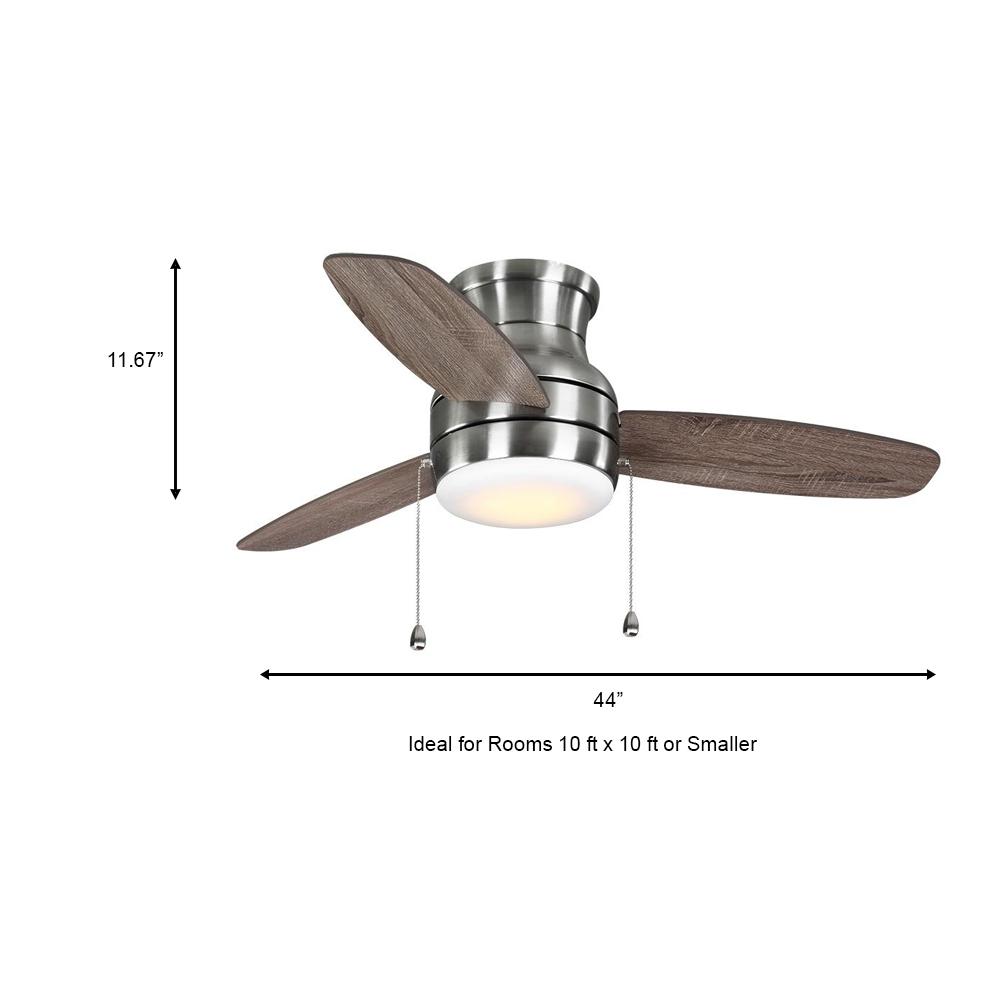 Home Decorators Collection Ashby Park 44 In White Color Changing Integrated Led Brushed Nickel Ceiling Fan With Light Kit And 3 Reversible Blades 59244 The Depot Home Decorators Collection Ashby Park, Small Ceiling Fans With Lights