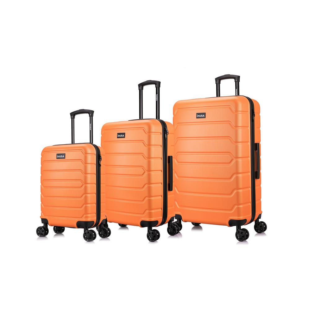 orange lightweight suitcase