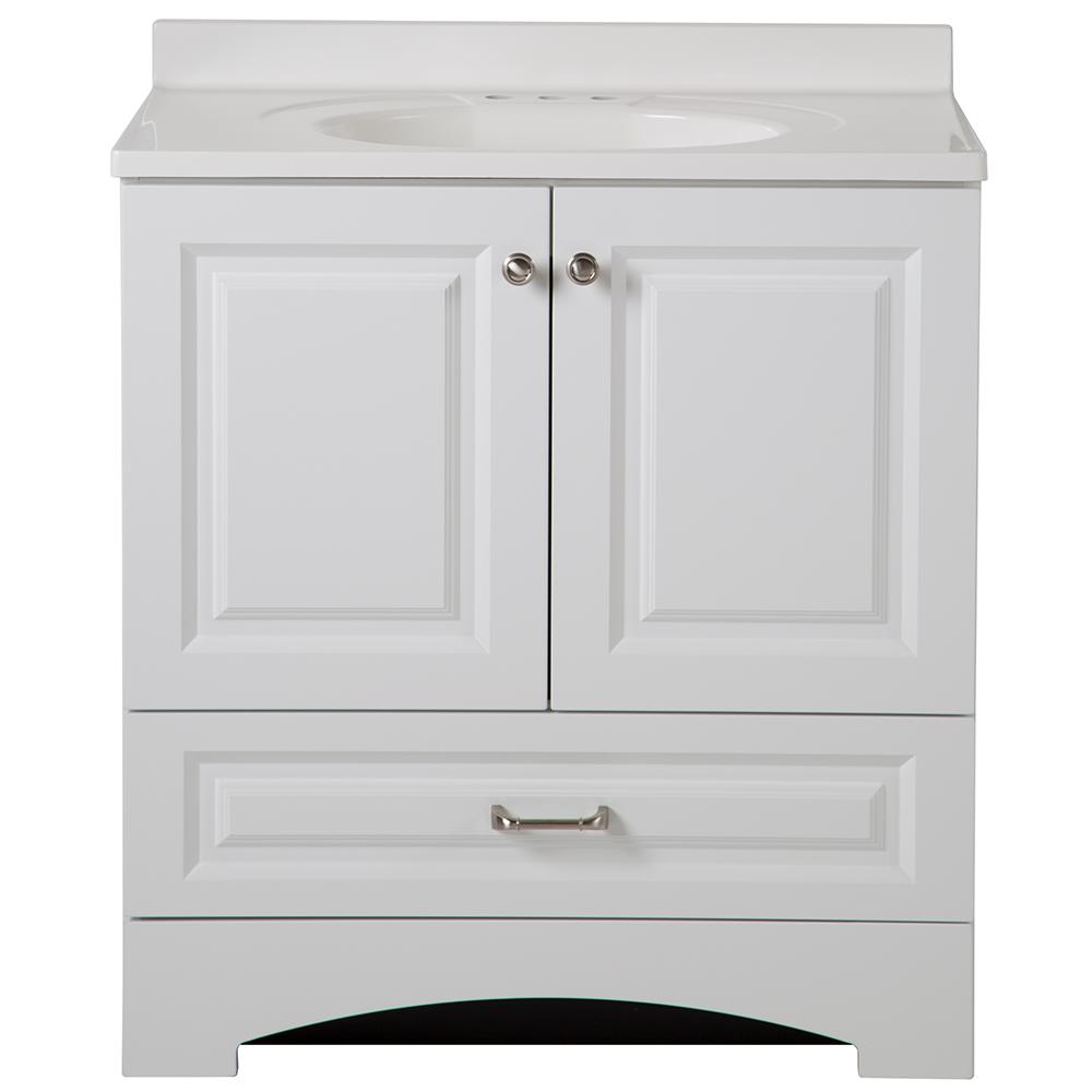 Glacier Bay Lancaster 30 in. W x 19 in. D Bath Vanity and Vanity ...