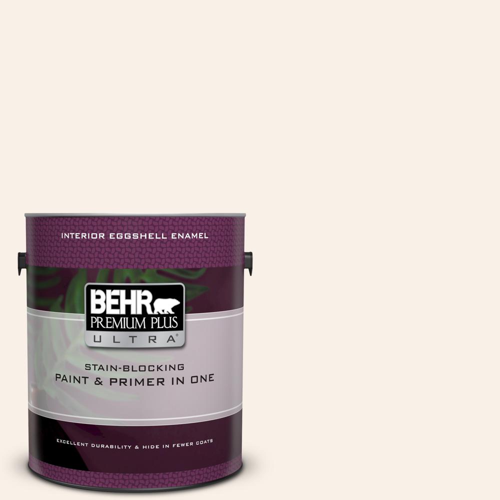 Behr Premium Plus Ultra 1 Gal Rd W5 Moonlit Beach Eggshell Enamel Interior Paint And Primer In One