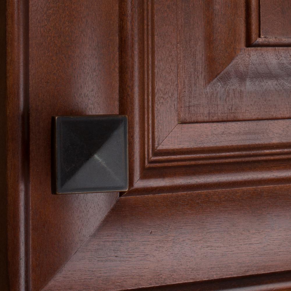 Gliderite 1 1 4 In Oil Rubbed Bronze Square Pyramid Cabinet Knob