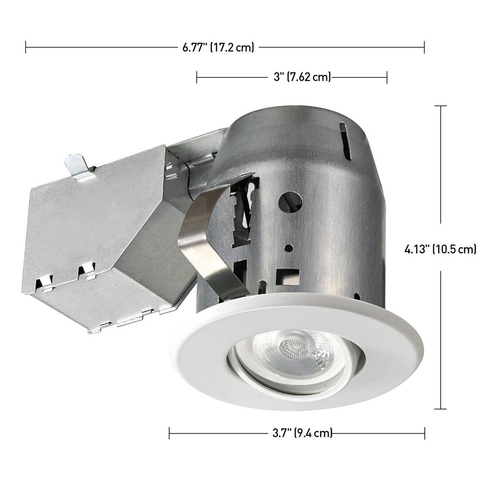 Globe Electric LED Directional 3 in. White Recessed Kit 6 Pack