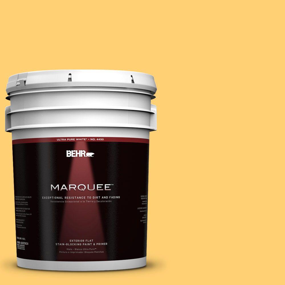 BEHR MARQUEE 1gal. PPU913 Yellow Wax Pepper Flat Exterior Paint