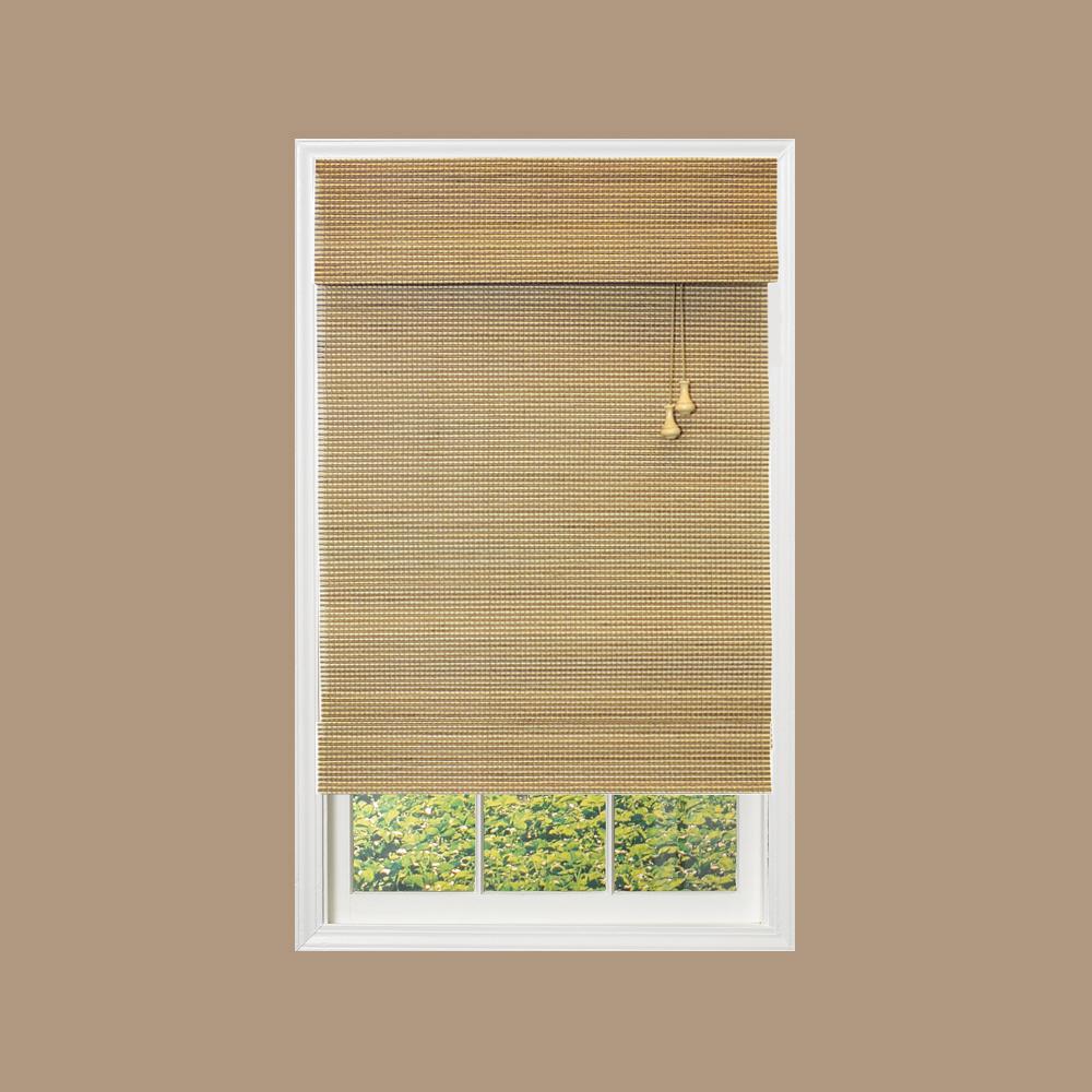 bamboo natural roman shade shades decorators depot weave multi