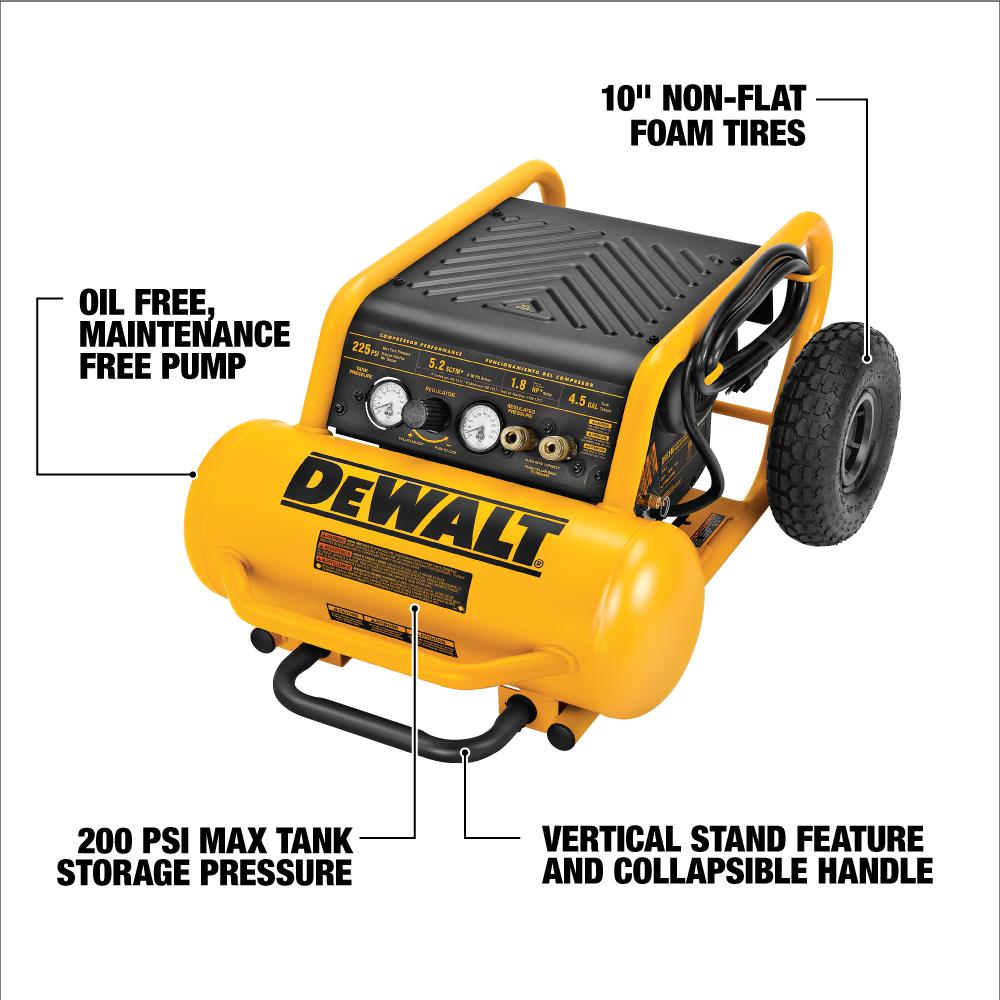Dewalt 4 5 Gal Portable Electric Air Compressor D55146 The Home Depot