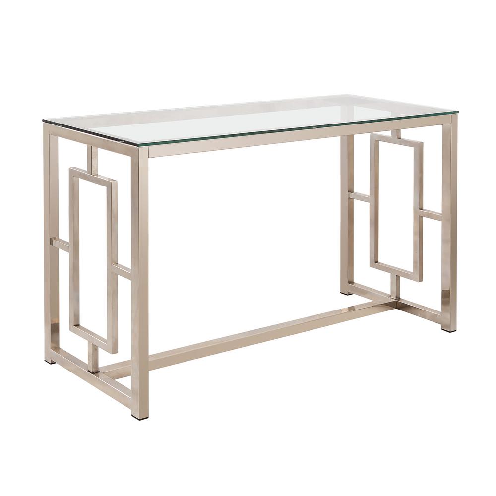 Coaster Cairns Sofa Table With Gl Top And Geometric Motif Coaster Cairns Sofa Table With Gl