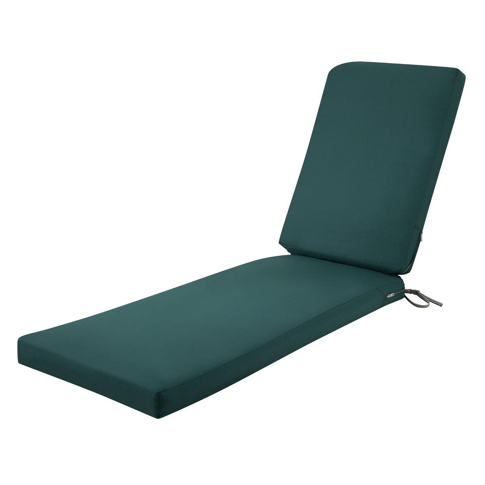 Green Chaise Lounge Cushions Outdoor The Home Depot Ravenna Mallard Green