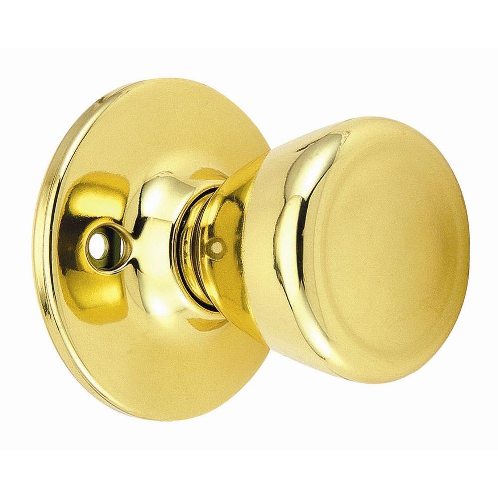 Design House Tulip Polished Brass Dummy Door Knob783183 The Home Depot
