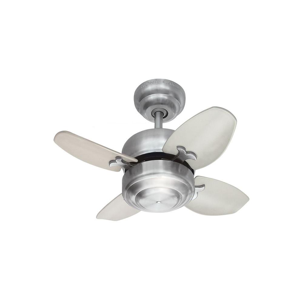 Monte Carlo Mini 20 - 20 in. Brushed Steel Ceiling Fan ...