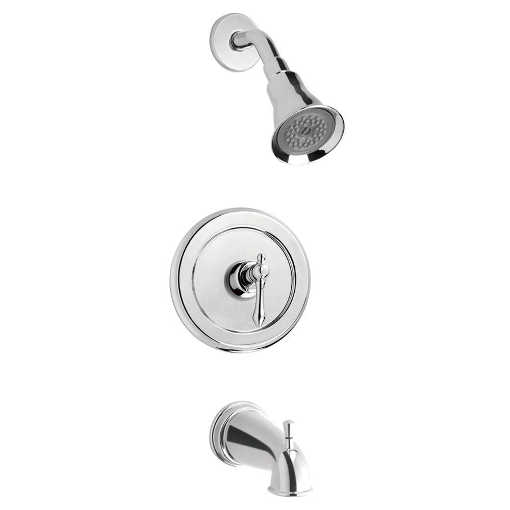 MOEN Chateau Single Handle 1 Spray Tub And Shower Faucet With Stops And   Chrome Fontaine Bathtub Shower Faucet Combos Mff Bvrts Cp 64 145 