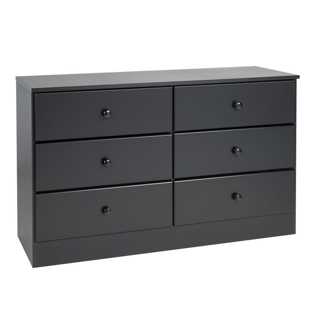 Prepac Astrid 6 Drawer Black Dresser Bdbr 0402 1 The Home Depot