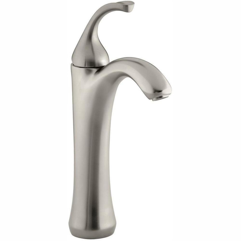 KOHLER Forte Single Hole Single Handle Mid-Arc Bathroom Faucet in ...