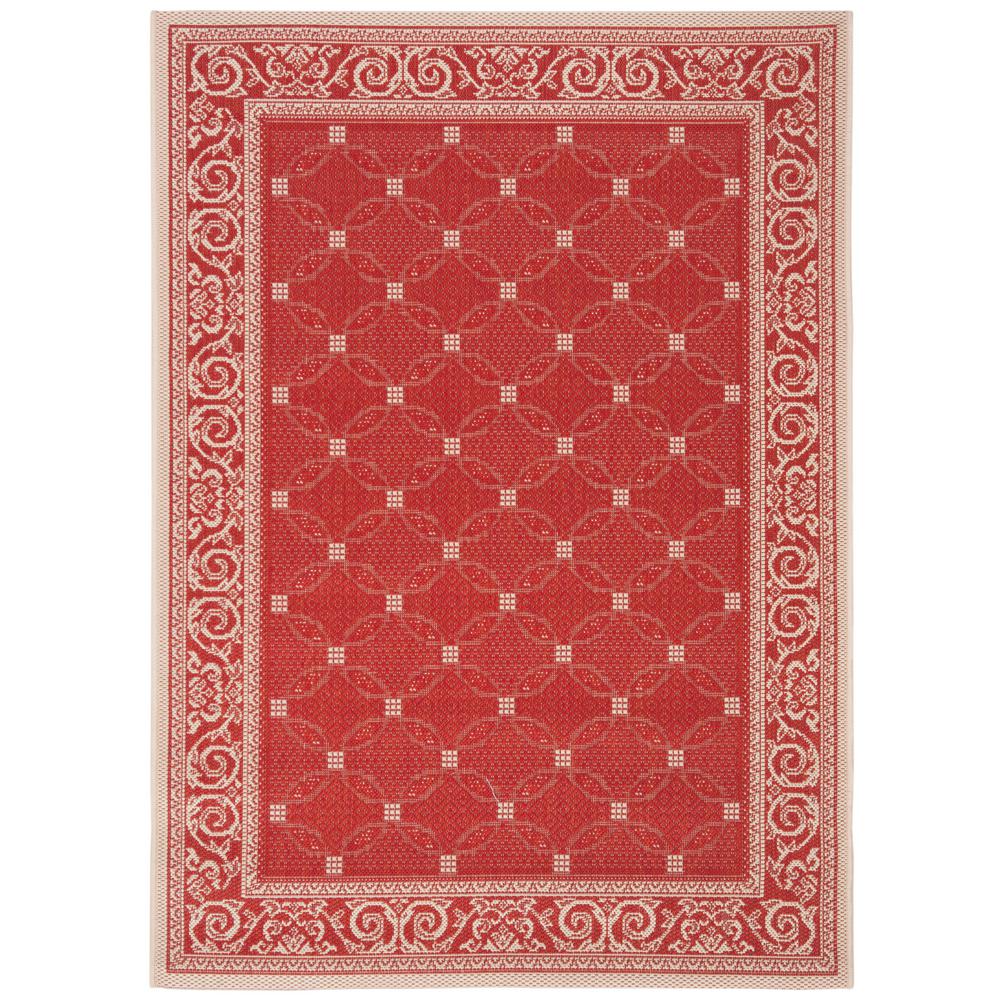 Safavieh Courtyard Red/Natural 9 ft. x 12 ft. Indoor ...