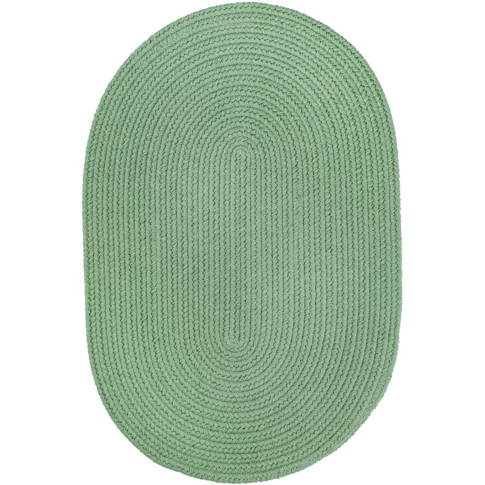 Rhody Rug Texturized Solid Celadon Poly 2 Ft X 4 Oval Braided Texturized Solid Celadon Poly 2 Ft X 4 Oval Braided Area Rug
